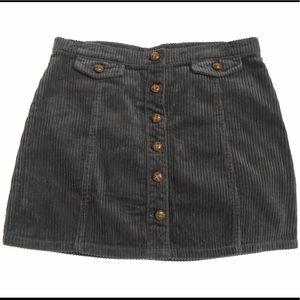 dark blue corduroy mini skirt
